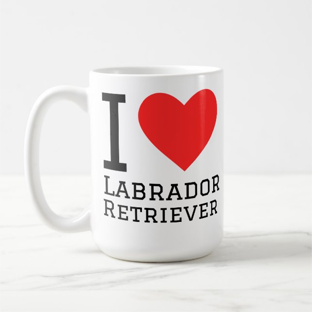 Mug J'adore le labrador retriever (Gauche)