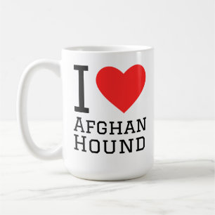 Mug J'adore le lévrier afghan