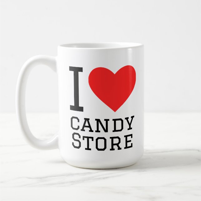 Mug J'adore le magasin de bonbons (Gauche)