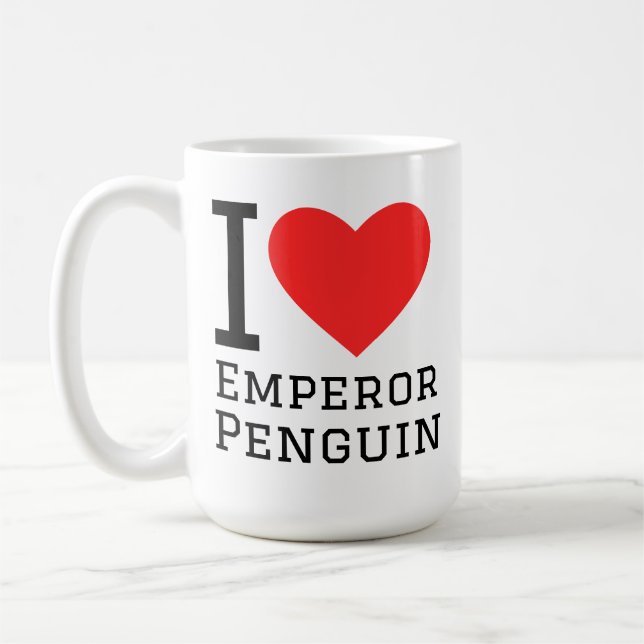 Mug J'adore le manchot empereur   (Gauche)