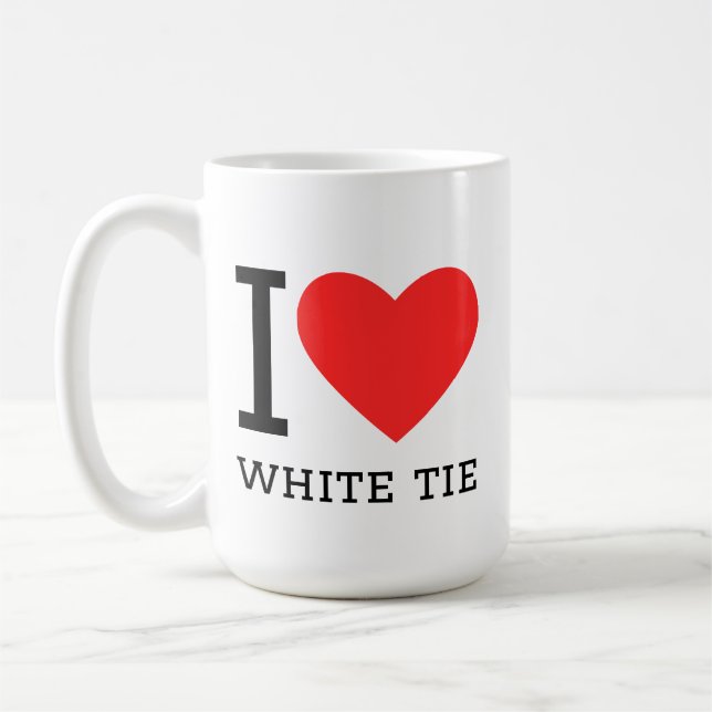 Mug J'adore le noeud blanc (Gauche)