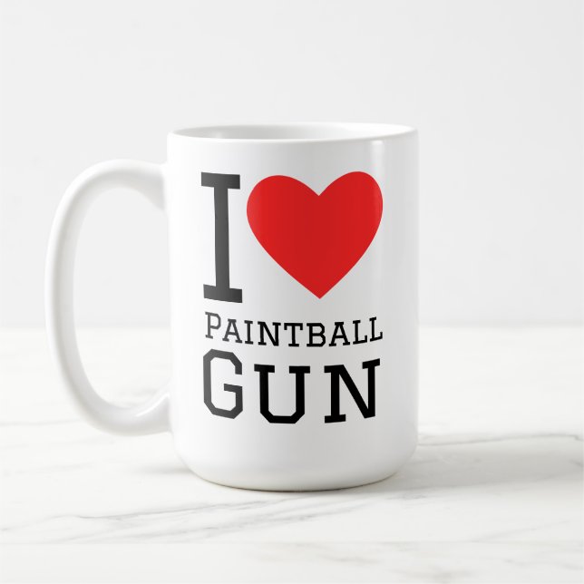 Mug J'adore le pistolet de paintball (Gauche)