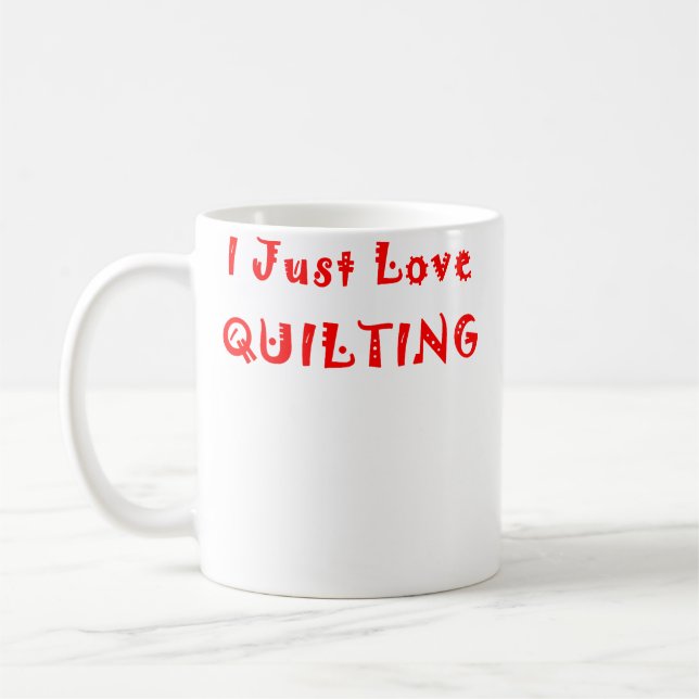 Mug J'adore le quilting (Gauche)