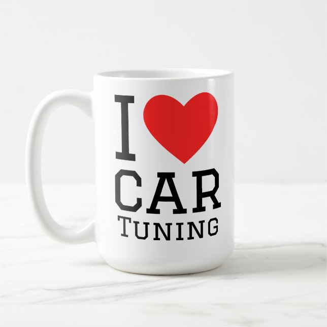 Mug J'adore le réglage de voiture (Gauche)
