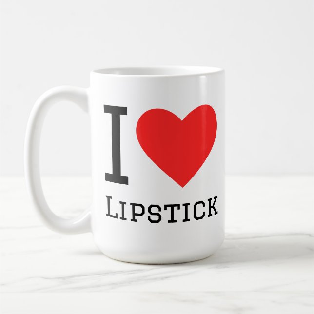 Mug J'adore le rouge à lèvres  (Gauche)