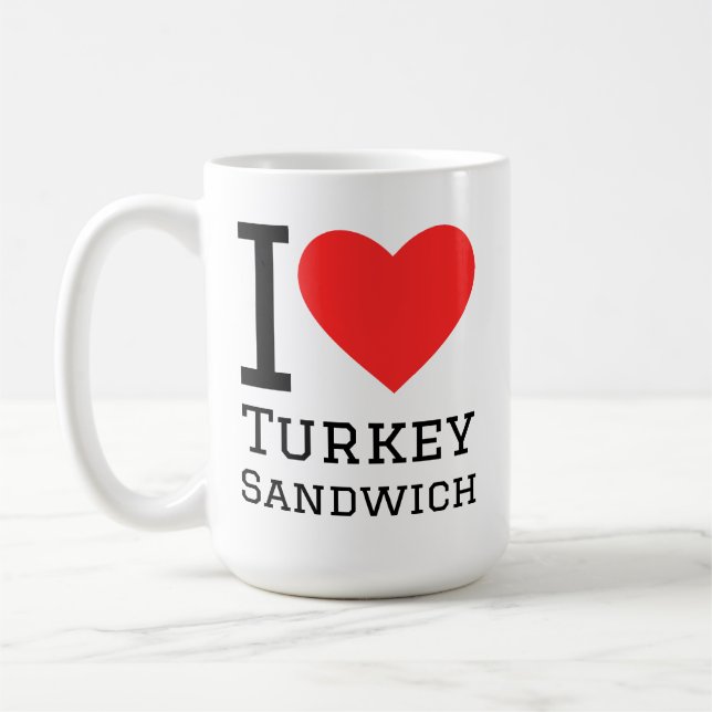 Mug J'adore le sandwich à la dinde (Gauche)