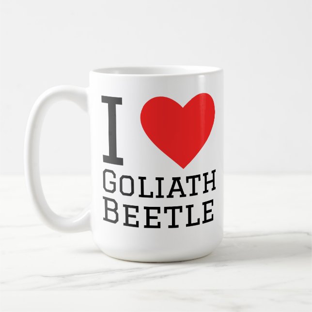 Mug J'adore le scarabée Goliath (Gauche)