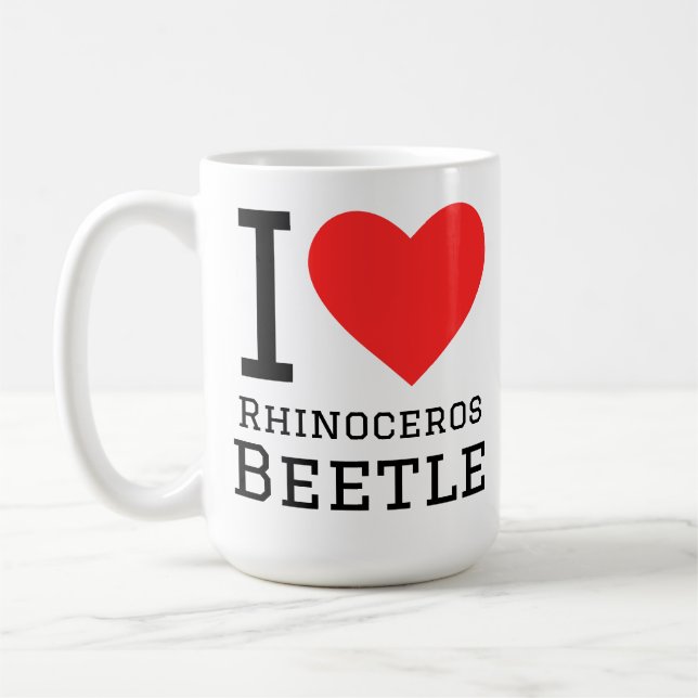 Mug J'adore le scarabée rhinocéros (Gauche)