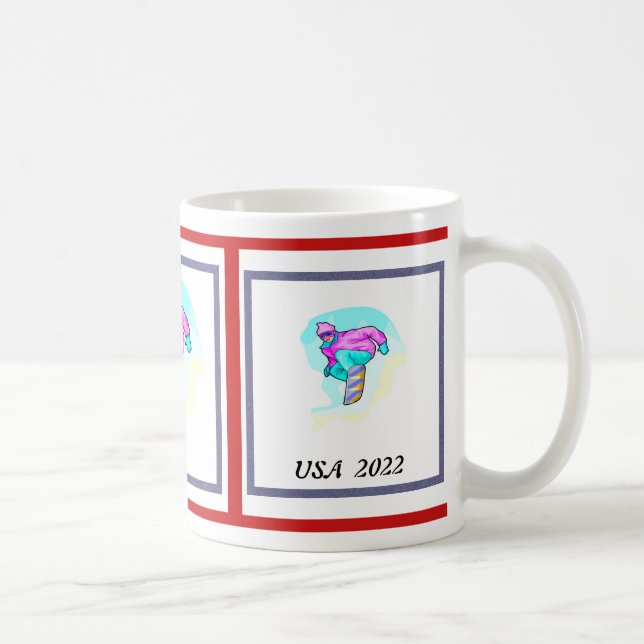 Mug J'adore le snowboard - (Droite)