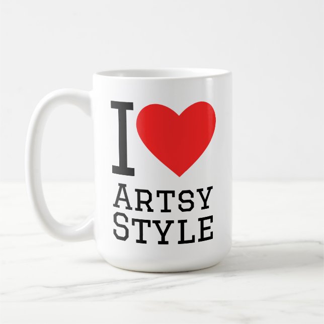 Mug J'adore le style artistique (Gauche)