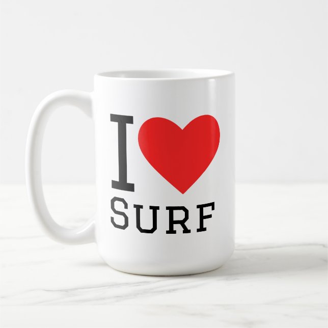 Mug J'adore le surf (Gauche)