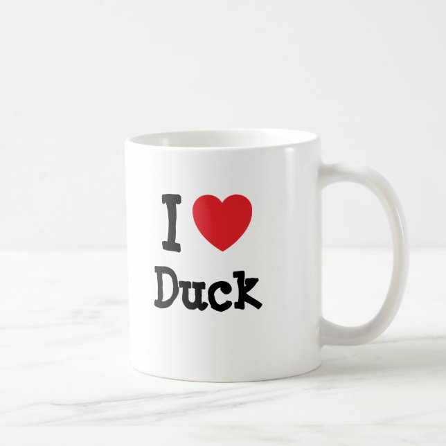 Mug J'adore le T-shirt de Duck heart (Droite)