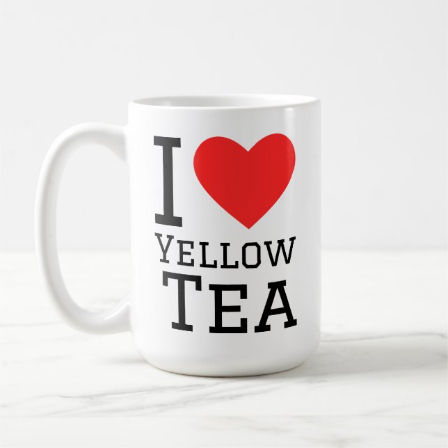 Mug J'adore le thé jaune  (Gauche)