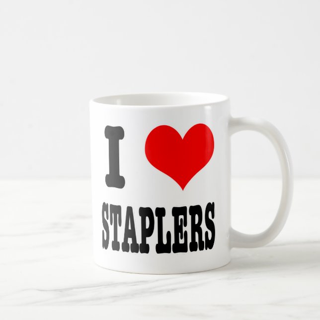 Mug J'ADORE les agrafeuses (Droite)