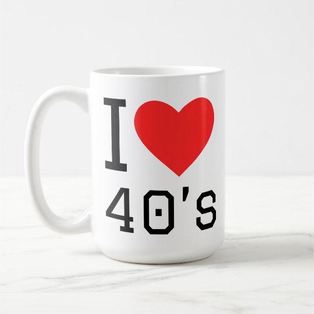 Mug J'adore les années 40 (Gauche)