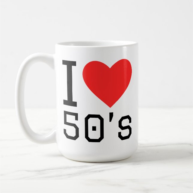 Mug J'adore les années 50 (Gauche)