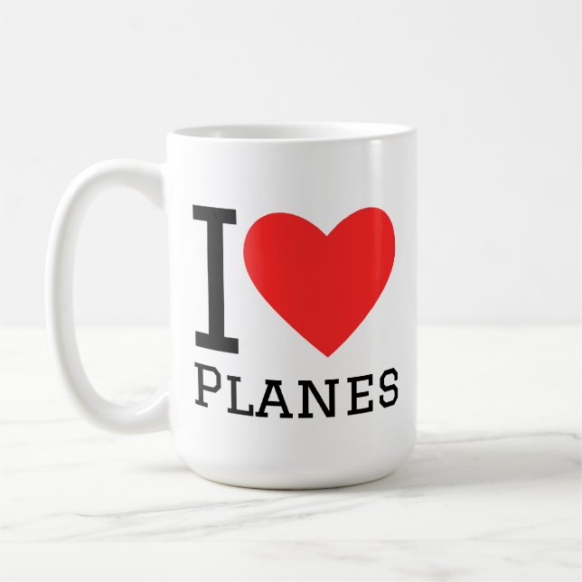 Mug J'adore les avions (Gauche)