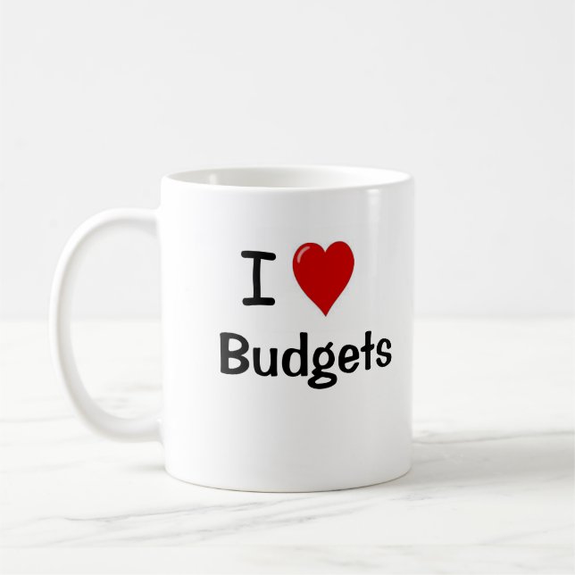 Mug J'adore les budgets Je suis fan des prévisions Ges (Gauche)