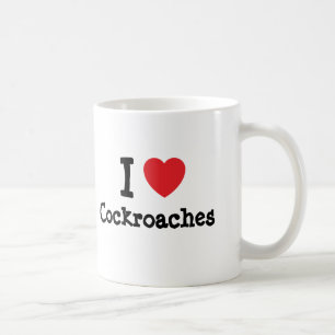 Mug J'adore les cafards coeurs personnalisés