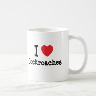 Mug J'adore les cafards coeurs personnalisés