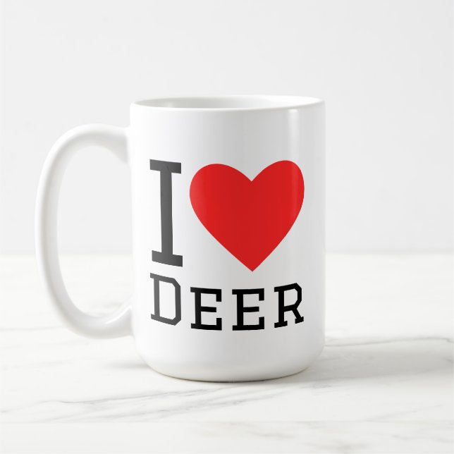 Mug J'adore les cerfs (Gauche)