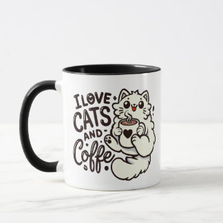 Mug J'adore les chats et le café !