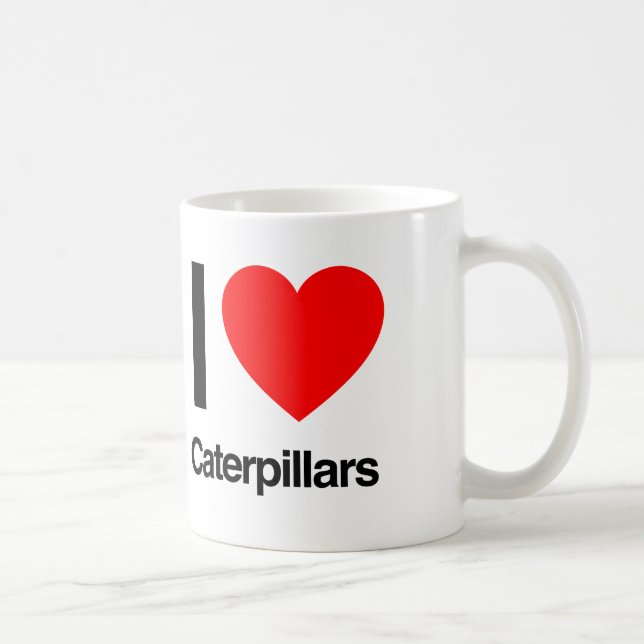 Mug j'adore les chenilles. (Droite)