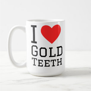Mug J'adore les dents en or