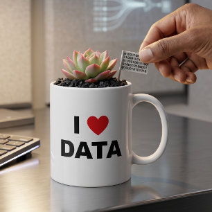 Mug J'adore les Données   Tasse de Café Geek