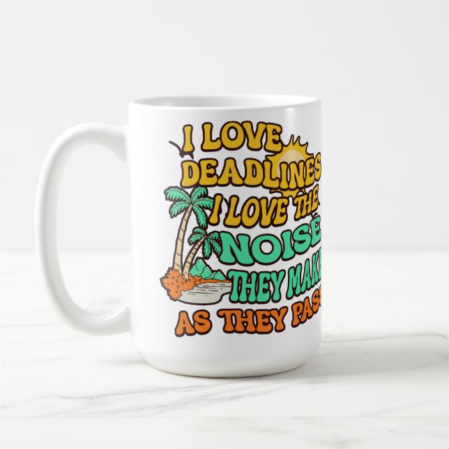 Mug J'adore les échéances J'adore le son qu'elles font (Gauche)