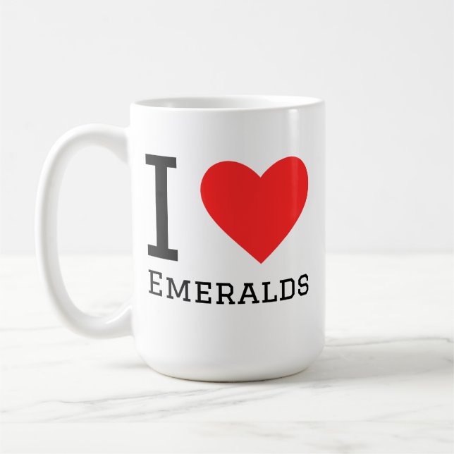 Mug J'adore les émeraudes (Gauche)