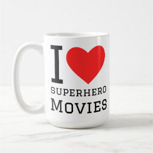 Mug J'adore les films de super-héros