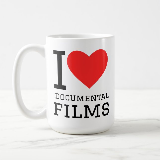 Mug J'adore les films documentaires  (Gauche)