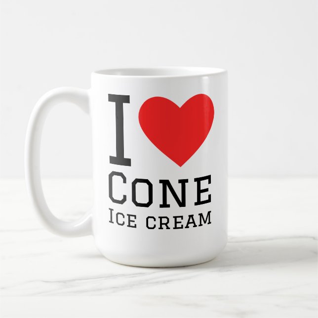 Mug J'adore les glaces en cône  (Gauche)