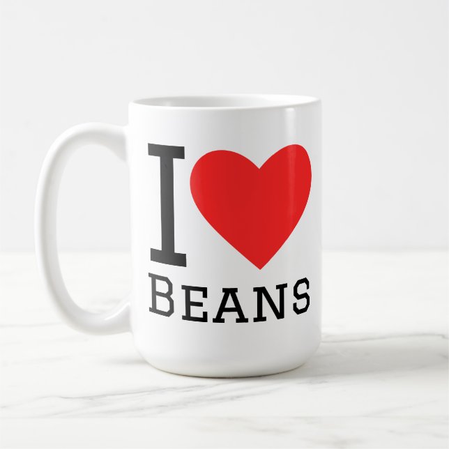 Mug J'adore les haricots (Gauche)