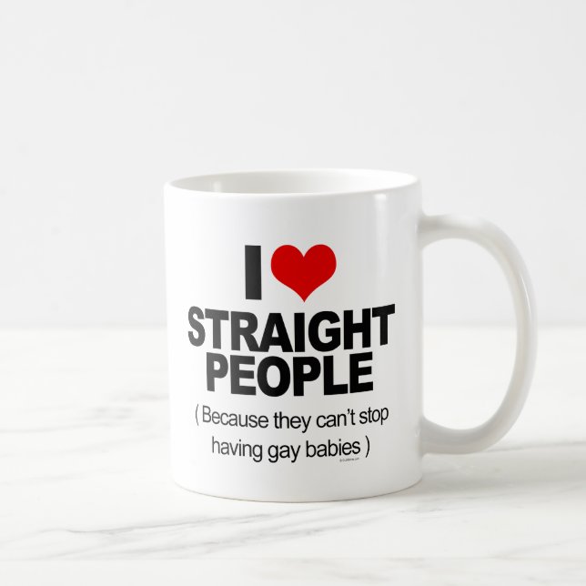 Mug J'adore les hétérosexuels parce qu'ils ne peuvent  (Droite)
