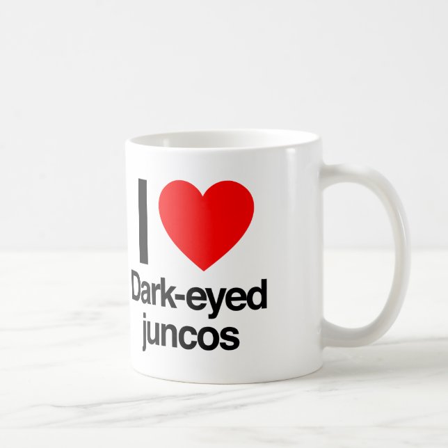 Mug j'adore les juncos aux yeux sombres (Droite)