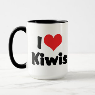 Mug J'adore les kiwis à coeur - Amateur de kiwi