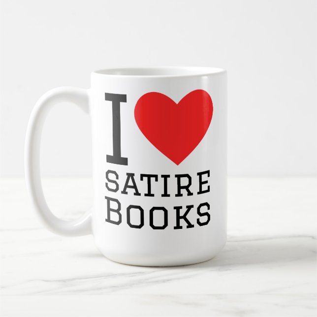 Mug J'adore les livres de satire (Gauche)