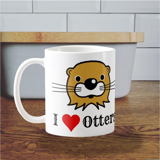 Mug J'adore les loutres. Appréciation des loutres. Aim (I Love Otters Mug)