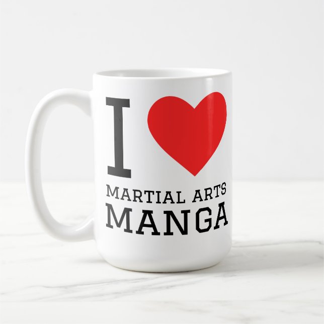 Mug J'adore les mangas d'arts martiaux (Gauche)