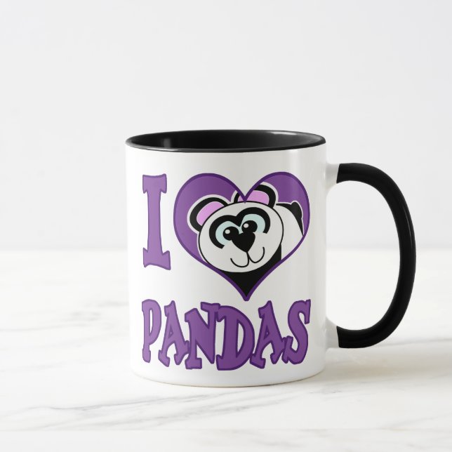 Mug J'adore les pandas (Droite)