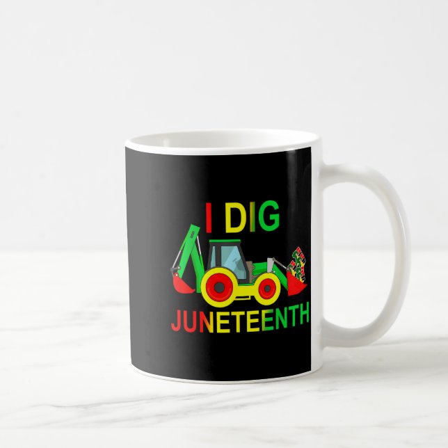 Mug J'adore les poings Juneteenth tracteur drôle garço (Droite)