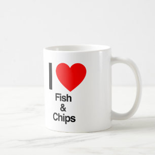 Mug j'adore les poissons et les frites