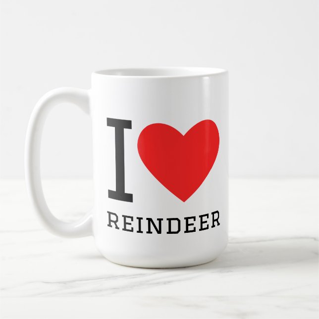 Mug J'adore les rennes (Gauche)