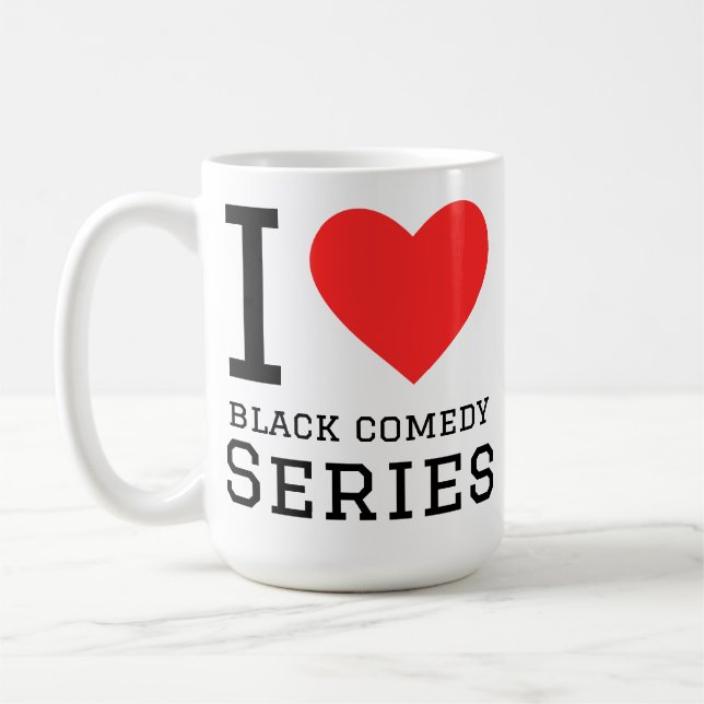 Mug J'adore les séries de comédie noire (Gauche)