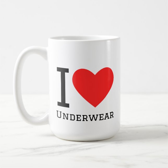 Mug J'adore les sous-vêtements (Gauche)