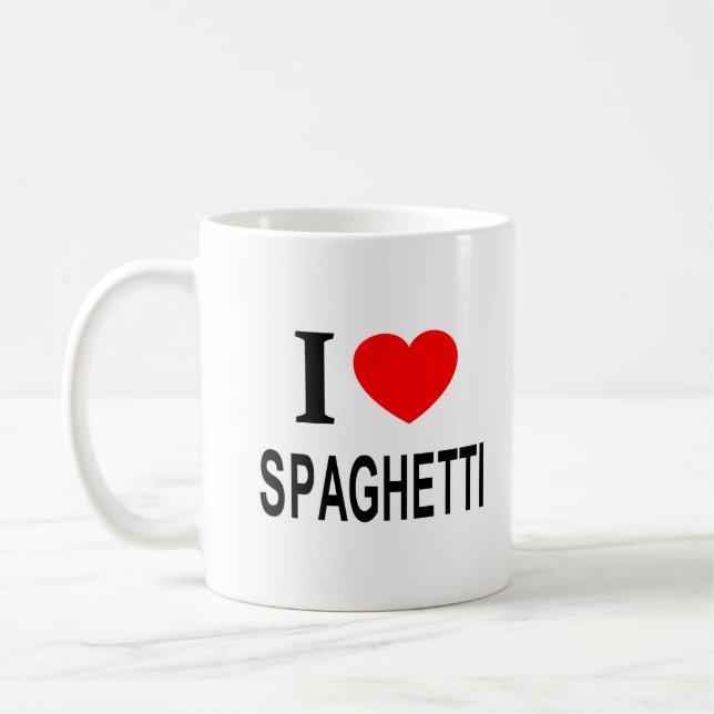 Mug J'adore les SPAGHETTIS J'AIME LES SPAGHETTIS JE ❤️ (Gauche)