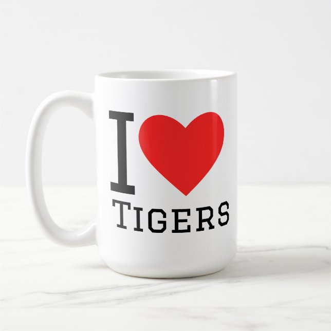 Mug J'adore les tigres (Gauche)