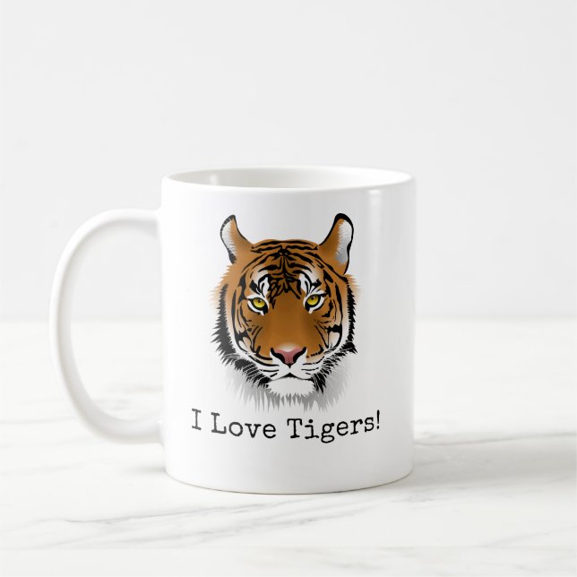 Mug J'adore les tigres ! (Gauche)